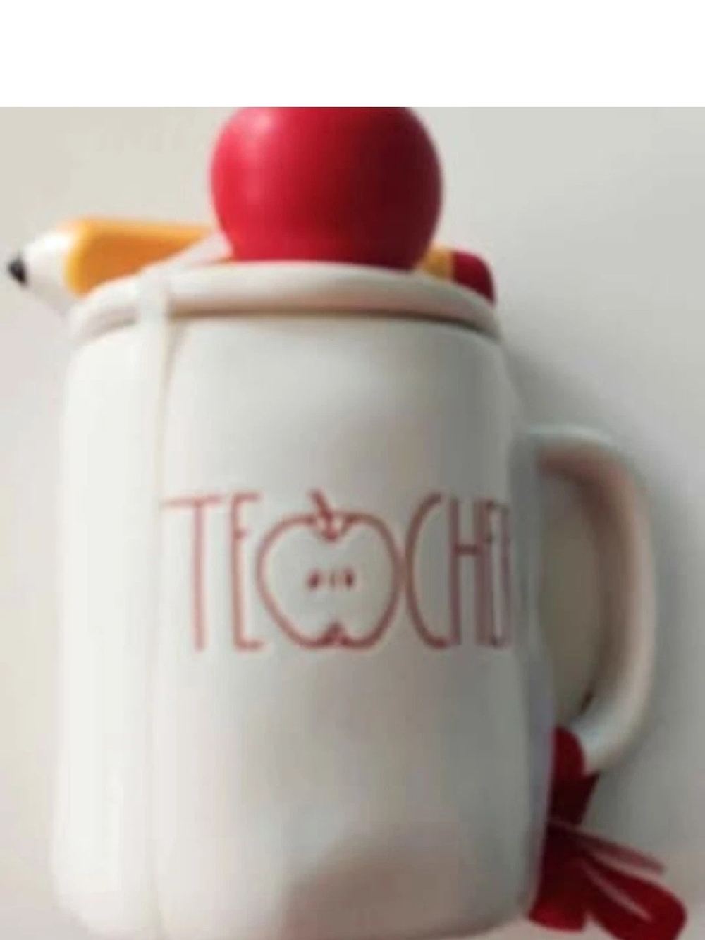 Rae Dunn Large ceramic coffee mug with a sweet lid to go with it!